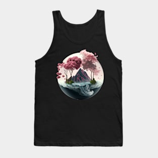 Isometric Globe and Tree: A Symbolic Fusion Tank Top